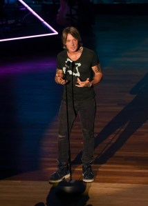 Keith Urban speaks onstage onstage at the 16th Annual Academy of Country Music Honors at Ryman Auditorium on August 23, 2023 in Nashville, Tennessee.