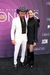 NASHVILLE, TENNESSEE - AUGUST 23: (L-R) Tim McGraw and Faith Hill attend the 16th Annual Academy of Country Music Honors at Ryman Auditorium on August 23, 2023 in Nashville, Tennessee. (Photo by Terry Wyatt/Getty Images for ACM)