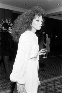 Diana Ross attends a welcome dinner at the Fairmont Hotel in Denver on Oct. 8, 1983.