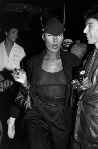 Grace Jones attends a party at Studio 54 in New York City on Jan. 17, 1980